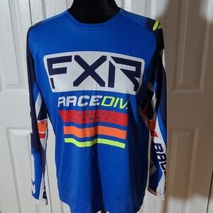 FXR Kids Long Sleeve Race Div Blue Shirt